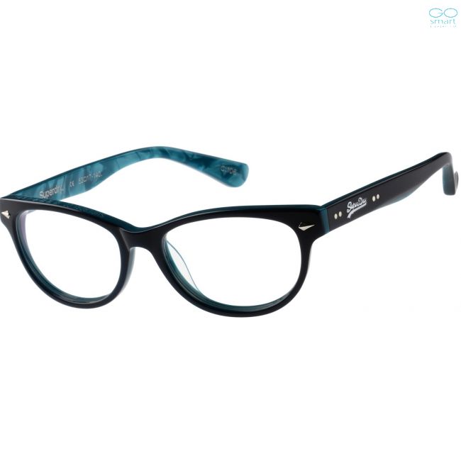 Superdry‎ Icarus Eyeglasses Teal Black Marble Cat Eye Frames 53-17-140 22236 Superdry Icarus Eyeglasses Teal Black Marble Cat Eye Frames  main image 4